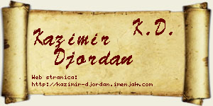 Kazimir Đordan vizit kartica